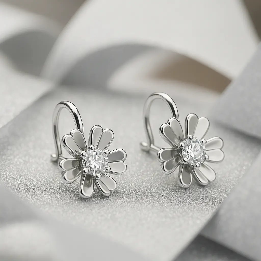 Blossom Shine Sterling Floral Earrings